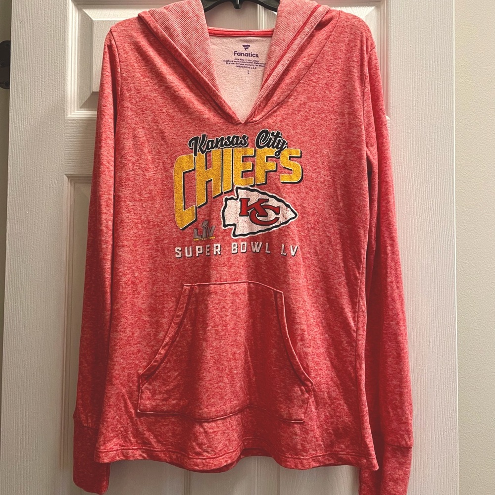 Fanatics KC Chiefs Super Bowl Red hoodie, Large